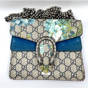 Gucci GG Dionysus Blooms Suede Mini Chain Bag COA &‎ Dustbag